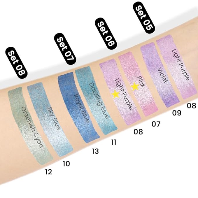 evpct 2Pcs Cream Eyeshadow Sticks Set for Eyes Vioiet Pink & Light Purple Shimmer Eye Crayon Shadow Brightener Stick Pencil Pen Bulk sombras en crema para ojos 07+08-Velvo Beauty