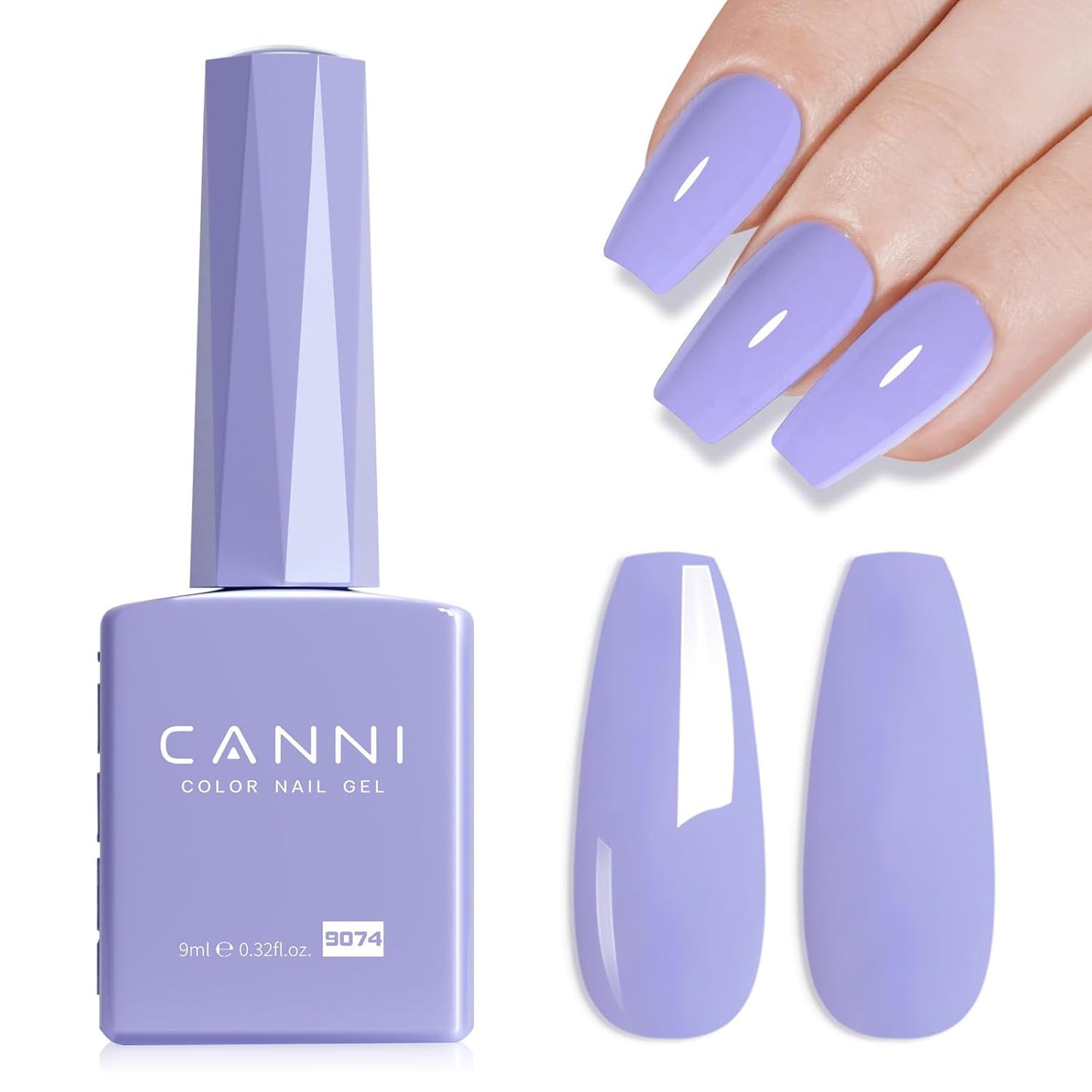 CANNI Purple Gel Polish, 1Pcs Cold Purple Nail Polish Gel High Gloss Soak Off UV Nail French Nail Manicure Salon DIY-Velvo Beauty