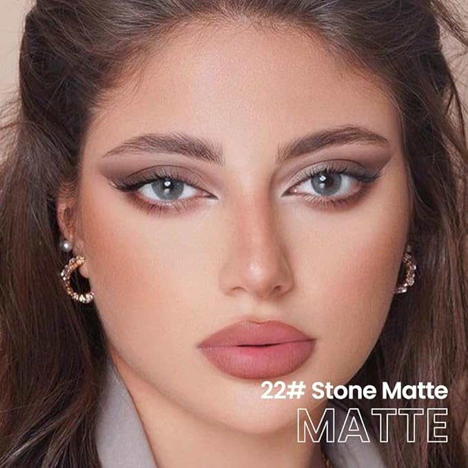 evpct Stone Matte Cream Eye Shadow Brightener Sticks Set for Eyes, Stone Matte Pencil Eye shadow Applicator Stick Pen Palette Makeup Waterproof sombras en crema para ojos 22#-Velvo Beauty