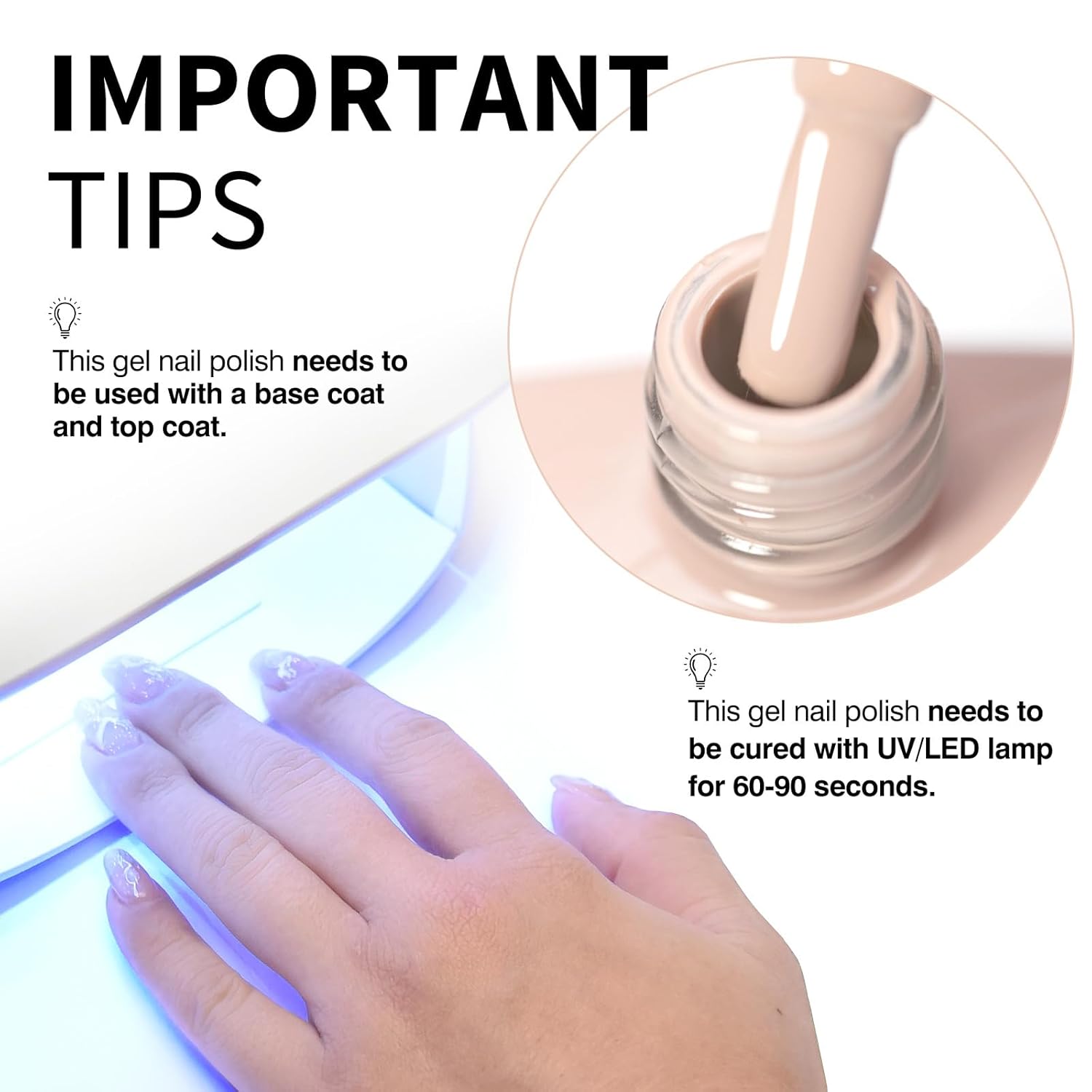 CANNI Nude Pink Gel Nail Polish – 0.3oz Sheer Skin Tone Color, Glossy Soak-Off UV/LED Nail Gel for Natural French Manicure, DIY & Salon Use-Velvo Beauty