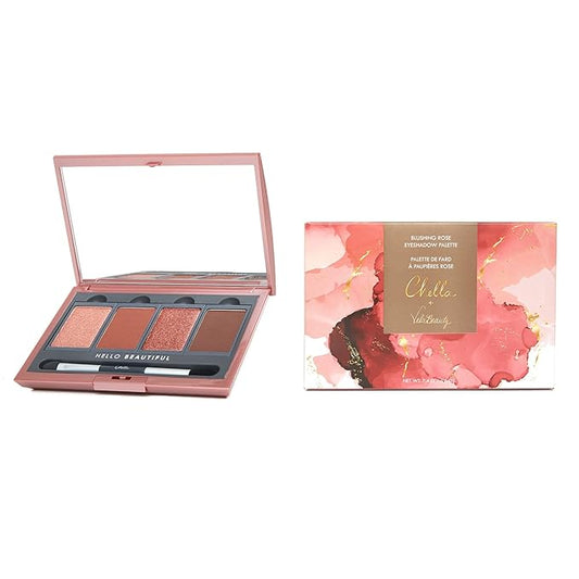 Chella Makeup Eyeshadow Palette, Full Size Makeup Pallette, Blushing Rose-Velvo Beauty