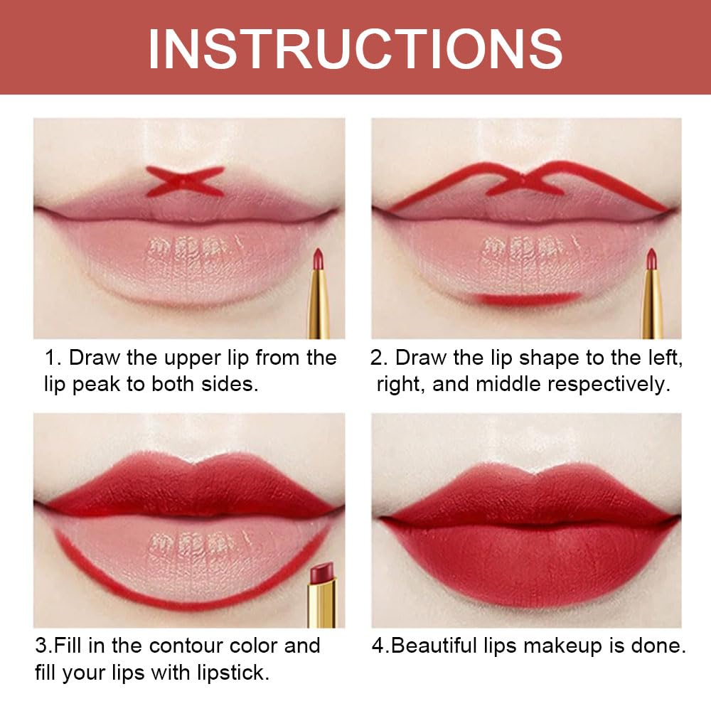 Kaely 2-in-1 Dark Plum Wine Red Lip Liner & Lipstick Set Kit for Women, Matte Lips Kit with Lip Liner Lip Stains Long Lasting Waterproof 24 Hour Lipstick and Lip Liners Combo Lipliners Pencil 06-Velvo Beauty