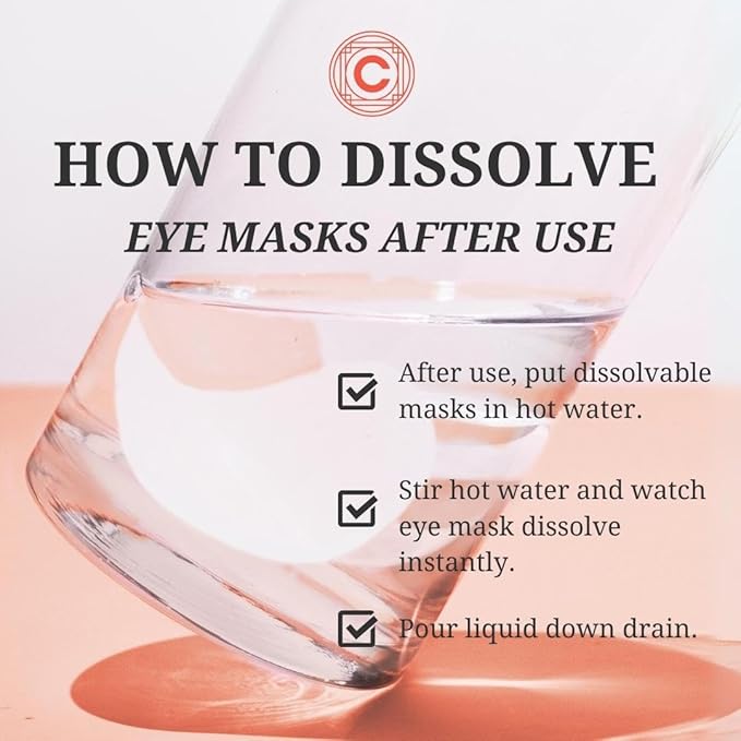 Lights On Brightening Dissolvable Eye Mask Infused with Red Algae, Vitamin C, Peptides, and Black Mulberry - Under Eye Patches for Wrinkles, Dark Circles, Puffiness, and Signs of Aging-Velvo Beauty
