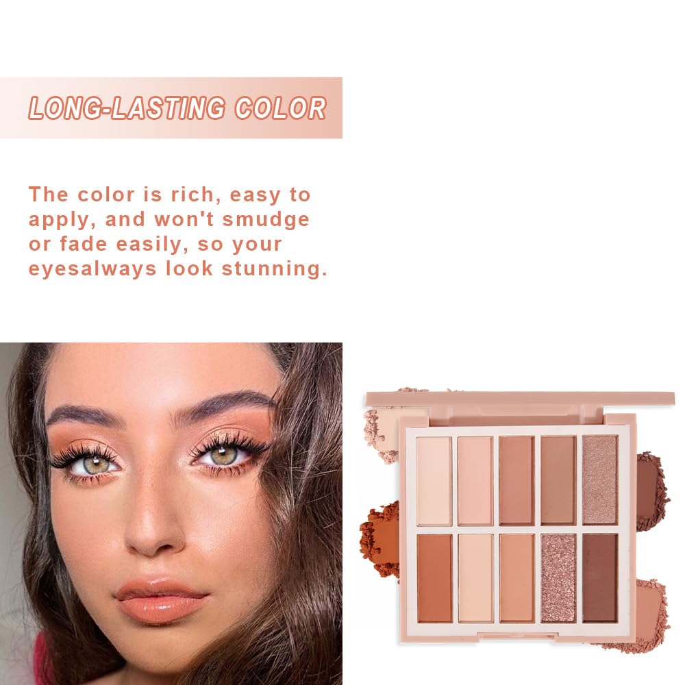 Neutral Nude Eye Shadow Palette,Matte Nude Pink Light Color Cream Eyeshadow Palette,Make Up Pallets for Women Natural Eyeshadow for Eyes Long Lasting Naturing-Looking-Velvo Beauty