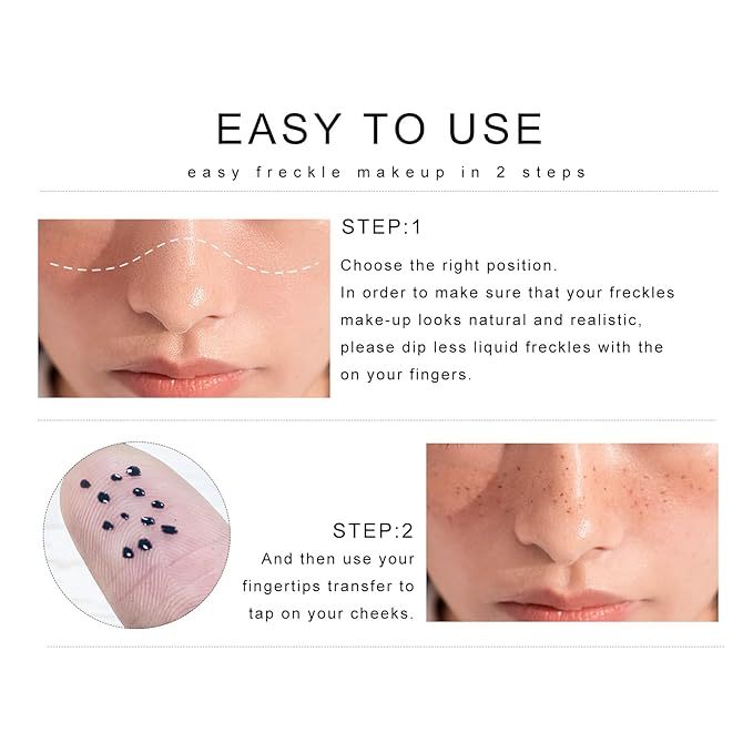 2 Colors Liquid Freckle Pen, Natural Like Freckle Makeup Pen Soft Dot Spot, Waterproof and Smudgeproof Quick Dry for Instant Create Realistic Freckles Make Up(Dark Brown+Light Brown)-Velvo Beauty