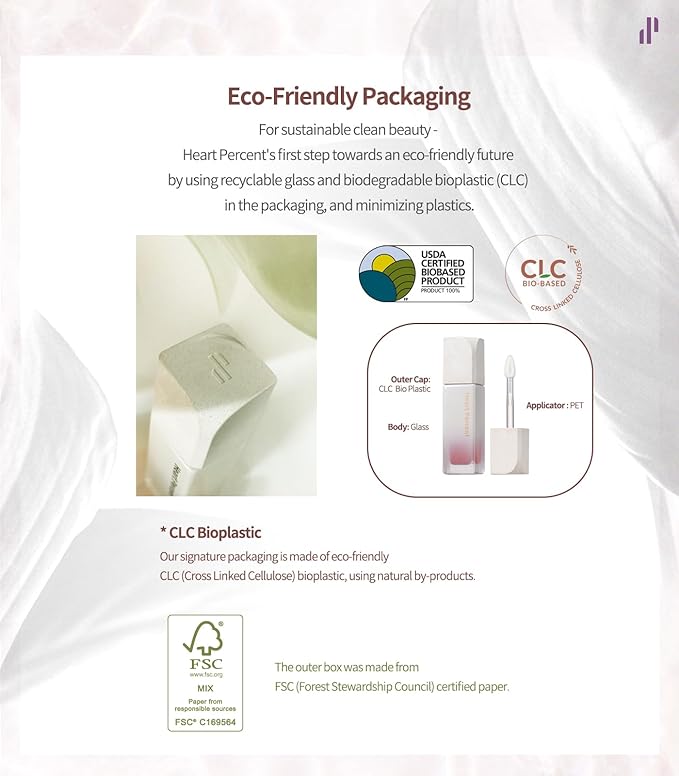 Heart Percent Dote On Mood Pure Glow Tint, Watery & Lightweight Moisturizing Lip Stain Long Lasting Liquid Lipstick 6.8g, #01. Peach Coral-Velvo Beauty