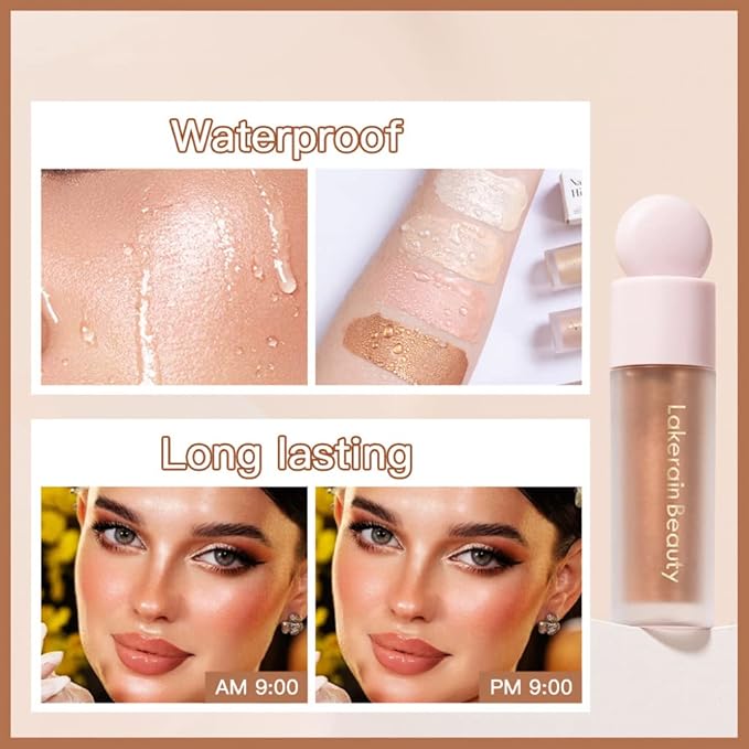 Unyoke Liquid Highlighter Stick, Matte Finish, Cream Formula, 02#, Waterproof, Full Coverage, Body & Face Makeup-Velvo Beauty