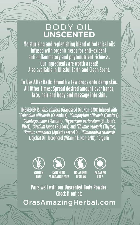 Ora's Amazing Herbal Unscented Moisturizer Travel Set, Touchy Skin Salve, Unscented Body Butter & Body Oil Set, Travel Size, Eczema and Senstivie Skin-Velvo Beauty