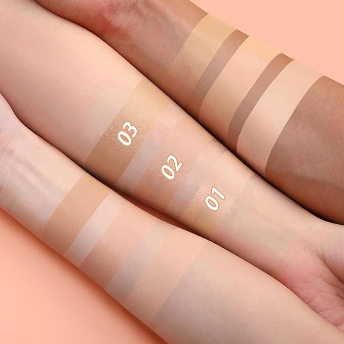 Concealer Moisturizing Gradient Foundation, Lightness Oil Control Long Lasting Waterproof Full Coverage Color Correcting Foundation-Velvo Beauty