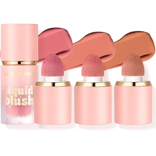 Jolilab Liquid Blush - High Pigment, Long - Lasting, Buildable Color for a Natural Glow(#1+3+5)-Velvo Beauty