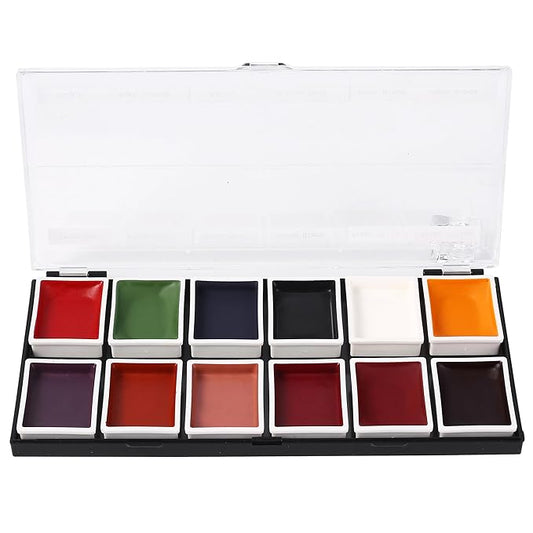 FX Alcohol-Activated 12 Colors Makeup Palette, Highly Pigmented Professional Makeup for the Stage, Film, Costumes, Cosplay, SFX, Performance Arts-Velvo Beauty