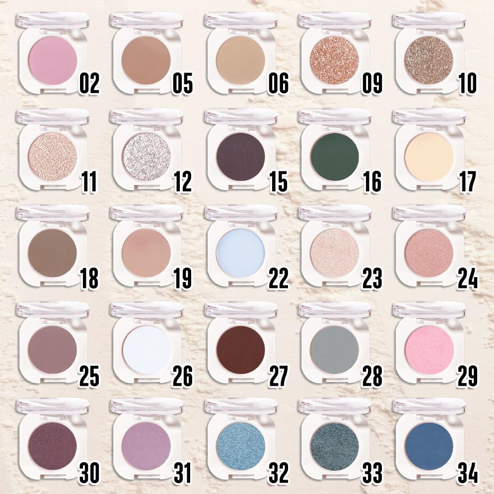 Pearl White Glitter Eyeshadow Palette for Women, Single Monochrome Eye Shadow Makeup, Shiny Pressed Powder, Blendable Natural sombras para ojos, Holographic,Vegan,Travel -11-Velvo Beauty