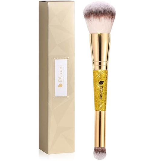 DUcare Powder Concealer Brush Foundation Makeup Brushes Double Ended Perfect for Rounded Taperd Liquid, Cream, Powder,Blending, Buffing-Velvo Beauty