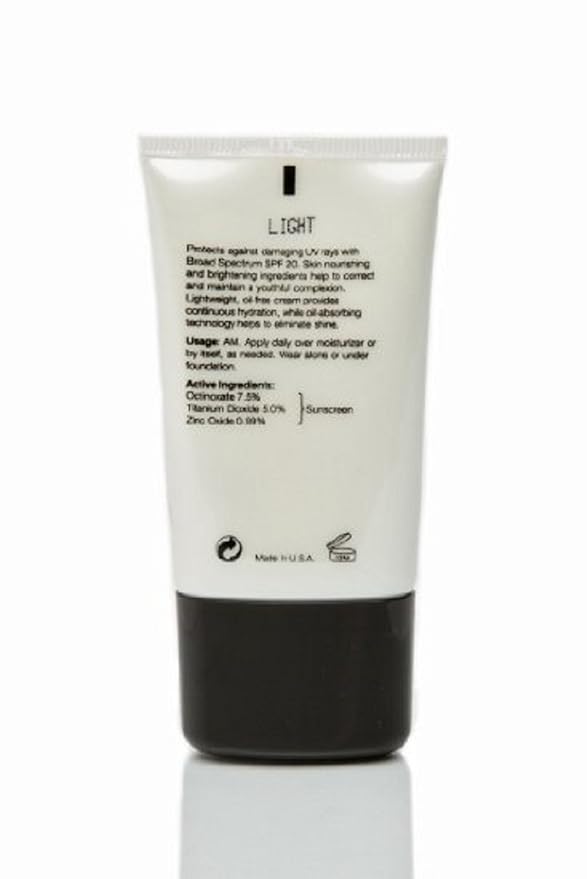 Brightening Color Correcting CC Cream SPF 20 mediam coverage - 4 in 1 - Foundation sunscreen anti aging moisturizer (Light)-Velvo Beauty