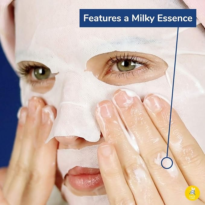 FACETORY K Beauty Face Mask Skin Care - MOON VELVET MOISTURIZING Sheet Mask with Sodium Hyaluronate & Shea Butter Cream | Moisturizing Cream Mask (5 Pack)-Velvo Beauty