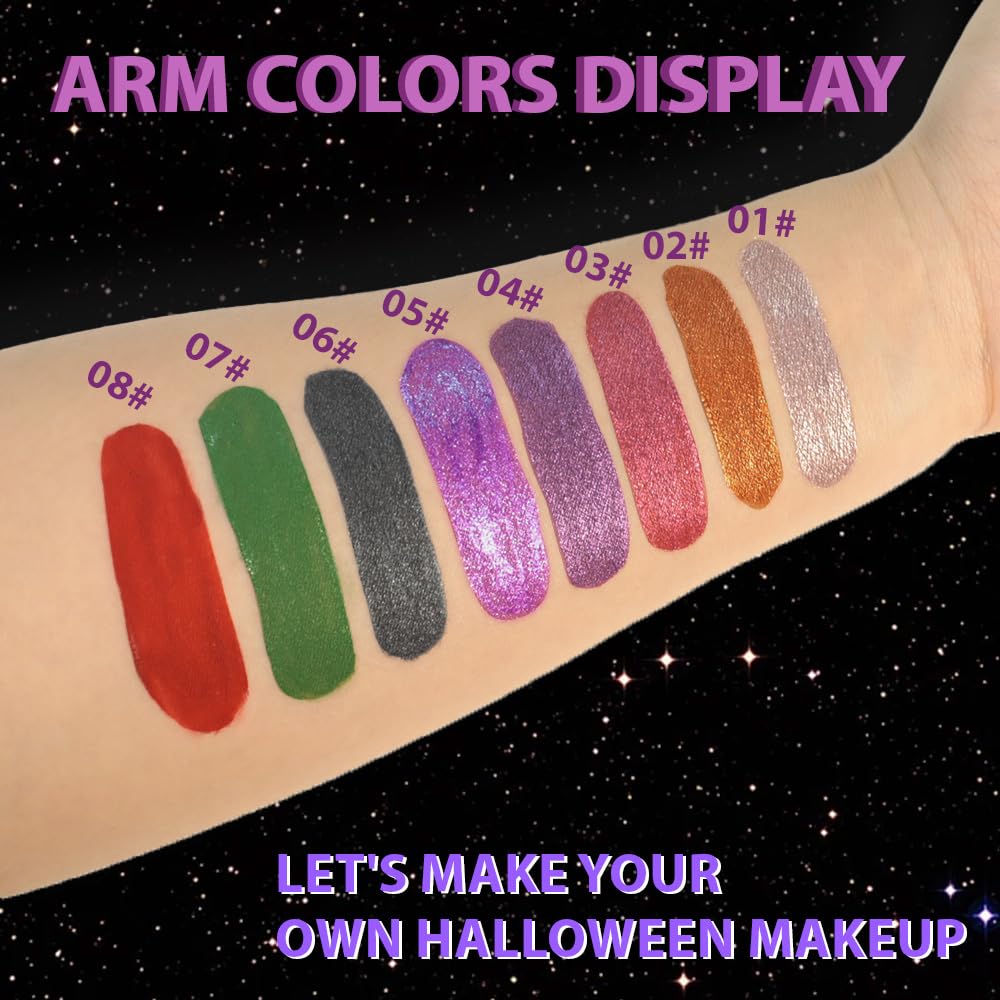 Red Purple Metallic Lipstick for Women,Glitter Sparkling Liquid Lipstick,Long Lasting Waterproof Lightweight Comfortable Non-Drying Bold Dark Lip Gloss for Gothic Stage Makeup,Vegan-Velvo Beauty