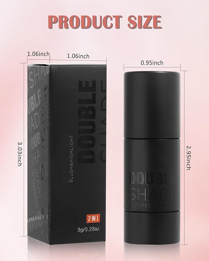 Cream Blush Stick Makeup for Cheeks, Multi Blush & Highlighter Contour Stick, Long Lasting Waterproof Creme Blush Bronzer Stick, Lightweight Matte and Dewy Finish, Face Shaping Makeup for Women-03-Velvo Beauty