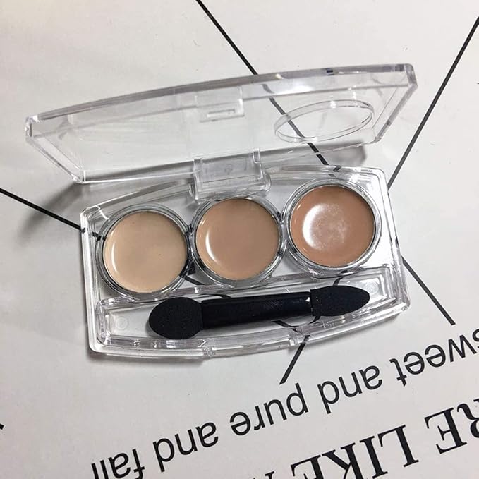 10 Pcs Clear Empty Eyeshadow Palette Plastic Eyeshadow Storage Box Case with 3 Grids Palettes Lipstick Box Pigment Palette Tray Plastic Cosmetics Container Box DIY Makeup Powder Sample Box-Velvo Beauty
