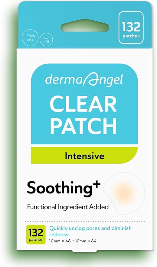 Invisible Salicylic Acid Pimple Patches for Face - Redness Reducing Hydrocolloid Acne Patches, Clear Pimple & Zit Patches for Blind Pimples - 132 Count 2 Sizes Soothing Plus (Clear Patch)-Velvo Beauty