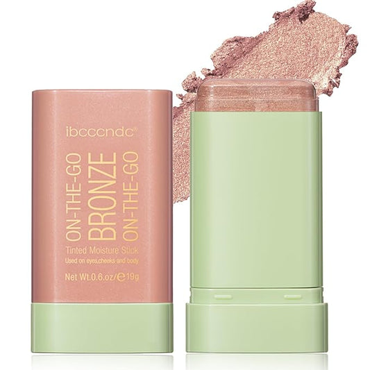 Cream Contour Stick, Face Cream Bronzer Makeup Stick Shimmer Highlighters Body Stick Blendable Long Lasting Highlighter Stick Silky Smooth Formula (2#, Soft Glow)-Velvo Beauty