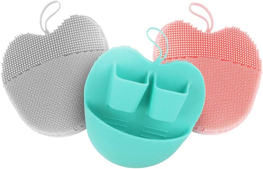 INNERNEED Soft Silicone Facial Cleansing Brush Set, Gentle Exfoliating and Massaging Face Scrubber Pad, Anti-Slip Design for Blackhead Removal and Skin Care (Pack of 3)-Velvo Beauty