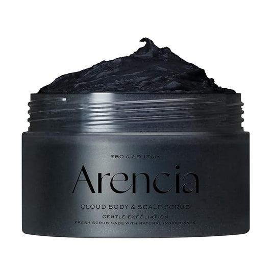 Fresh Cloud Sea Salt Body & Scalp Scrub (Black) - Exfoliant, Bump Eraser For Silky Smooth Skin, Korean Skin Care-Velvo Beauty