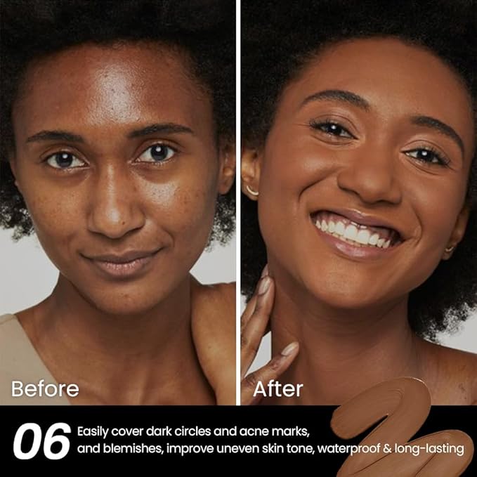 2 Pack Liquid Foundation Cream for Face Makeup,Durable Full Coverage Matte Concealer Make Up,Oil Control & Waterproof Base Primer -0.35+0.35 Fl.Oz (05+06#)-Velvo Beauty