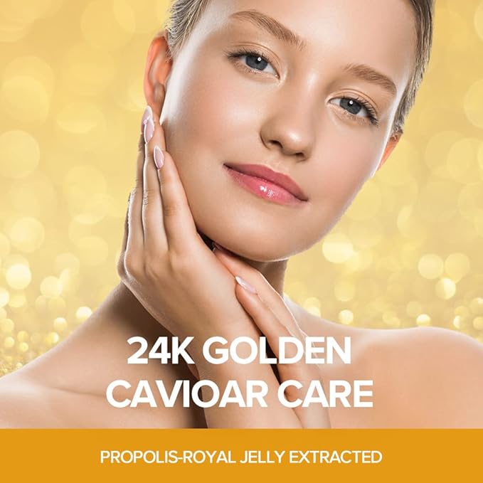 JMsolution Active Golden Caviar Nourishing Mask - Korean Skincare Facial Mask-Cavior extracted - collagen essense- 10 sheets for all skin type-Velvo Beauty