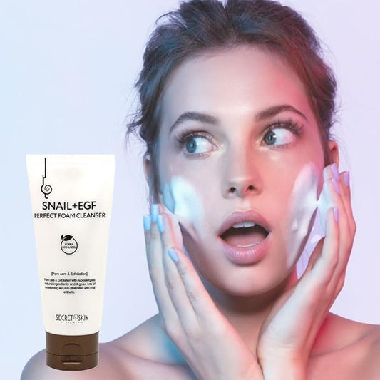 SECRET SKIN Snail+EGF Perfect Cream Wrinkle Bounce Firming Fine line Care Korean Skin Care (#03 Foam Cleanser)-Velvo Beauty