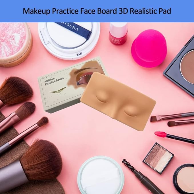Makeup Practice Face, Makeup Practice Board, The Aid to Practicing Makeup, Silicone Makeup Mannequin Face Easy Makeup Apply and Removal for Professional Makeup Artists and-Velvo Beauty