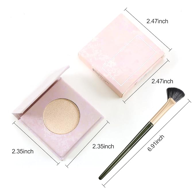 Erinde Face Highlighter Palette, Pearl Glossy Face Illuminator Palette, Natural Glow Finish, Shimmer Smooth Baked Highlighter Powder, Long-lasting Sparkling Highlighter Makeup, 03 Dawn Glow-Velvo Beauty