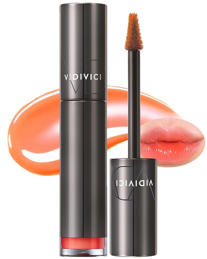 VIDIVICI Millennial Tint Glit - Proof Moisture Korean Lip Tint with Long-Lasting Color, Lightweight Water Jelly Texture, 0.13ounce (08 Be Loving)-Velvo Beauty