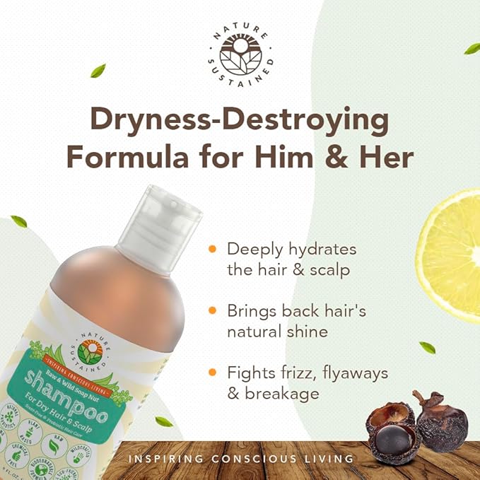 Natural Shampoo for Dry Hair & Scalp - Organic, Raw & Wildcrafted w/Probiotics, Hypoallergenic, Hydrating Shampoo - 9 Oz-Velvo Beauty