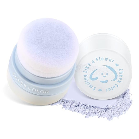 Boobeen Powder Blush for Cheeks, Air Cushion Matte Blush, Natural Highly Pigmented Blush Makeup Easy to Blend, Loose Blush Compact Long-lasting-Velvo Beauty