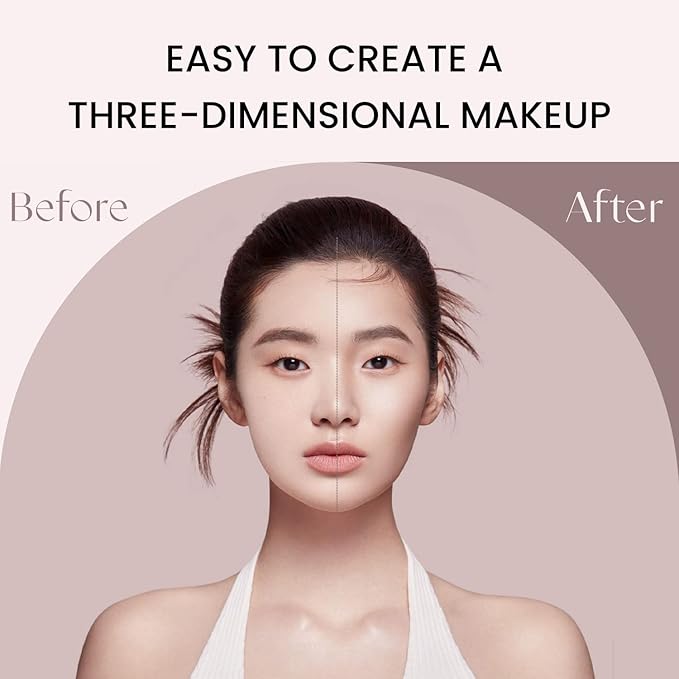 Moon Glow Contour & Glow Palette, Lightweight Cream Contour and Highlighting Makeup Kit, Blendable & Buildable Color, Travel Friendly, Vegan, Cruelty Free, Step-by-Step Instructions Included-Velvo Beauty