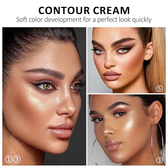 Professional Medium to DeepColor Correcting Cream Contour Concealer Highlight Palette, Dark Brown Gold Champange Full Coverage Makeup Palet for Correct Dark Circles,Scar, etc,Waterproof-6B-Velvo Beauty
