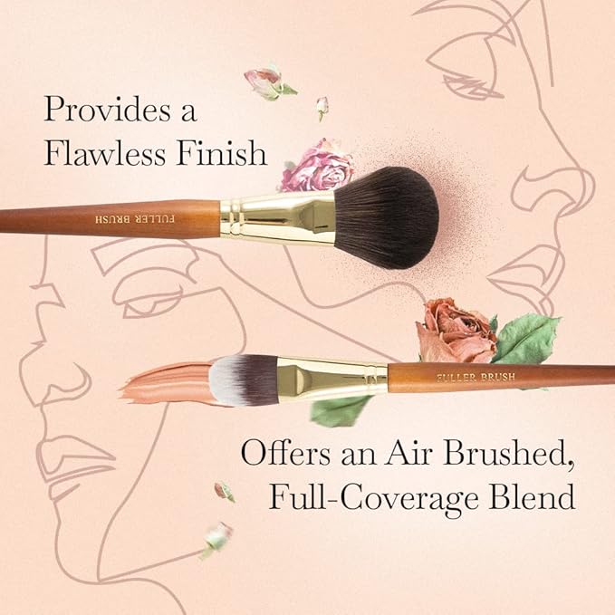 Fuller Cosmetic Brush & Bag Set (Set of 7 Brushes)-Velvo Beauty