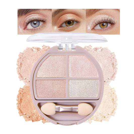 Eyeshadow Makeup Palette with Brush,Nude Gold Natural Neutral Powde Eye Shadow Palette for Older Women,Long Lasting Naturing-Looking,Lightweight,Waterproof,Eye Makeup Kit Travel Size,Vegan-Velvo Beauty
