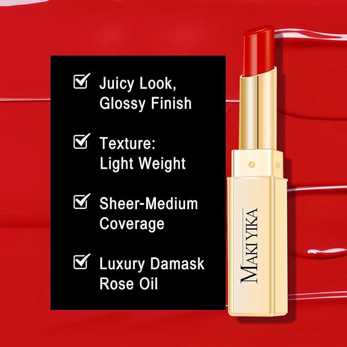 3Pc Moisture Lipsticks for Women Nude Pink Red Lipstick Hydrate Tinted Lip Balm for Dry Cracked Lips Glossy Lip Color, MA55/62/63-Velvo Beauty