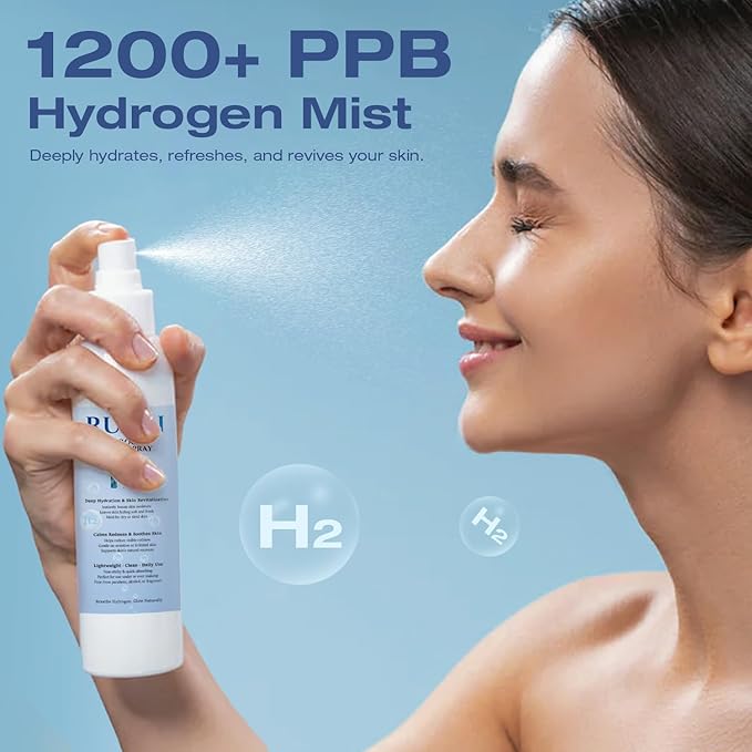 Hydrogen Face Mist Hydrating Spray,with Hydrogen Water Tablets, H2 Water Facial Spray for Deep Hydration,Anti-Aging Antioxidant Rejuvenation,Portable Design-Velvo Beauty