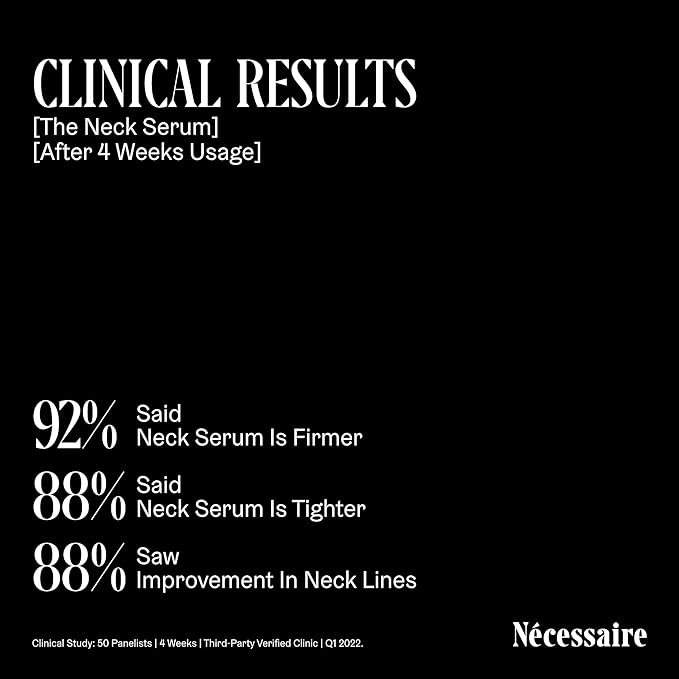 Nécessaire The Neck Serum. Fragrance-Free. 5 Peptides for Tech + Aged Neck. Skin Feels Firm, Looks Lifted. Hypoallergenic. Dermatologist-Tested. 50 ml-Velvo Beauty