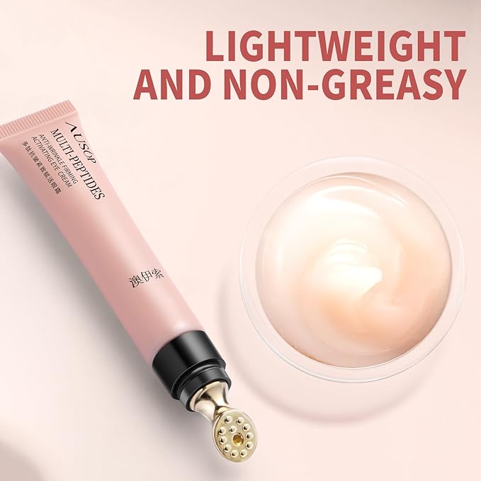 Anti-Aging Caffeine Eye Cream with Metallic Applicator, Eyebag Remover, Under Eye Cream Skin Care Anti-Wrinkles, Fine Lines, Dark Circles, 0.6 OZ-Velvo Beauty