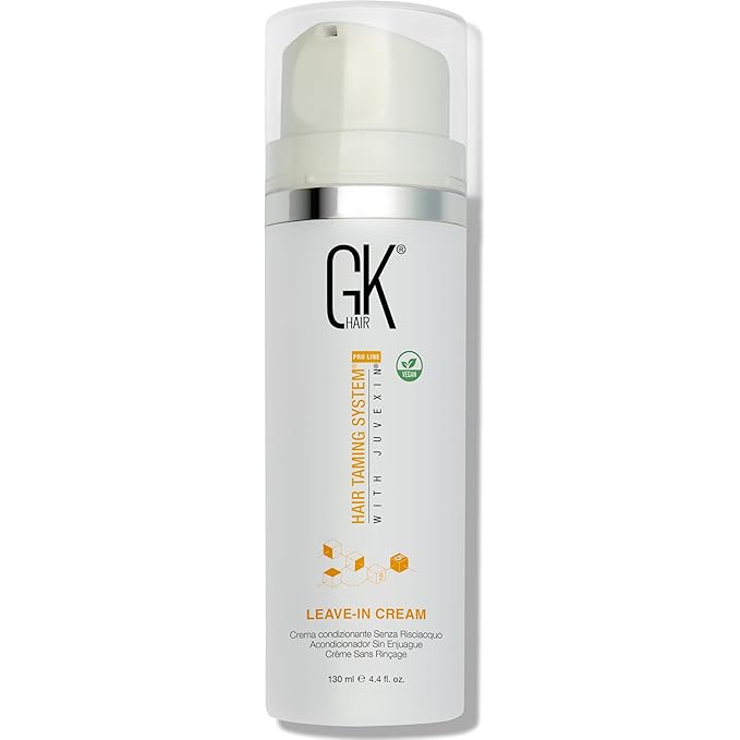 GK HAIR Global Keratin Leave In Conditioner Cream (4.4 Fl Oz/130ml) Conditioning Hydrating Smoothing Moisturizing & Frizz Control For Dry Damaged Hair Taming before Swimming or Exercise-Velvo Beauty
