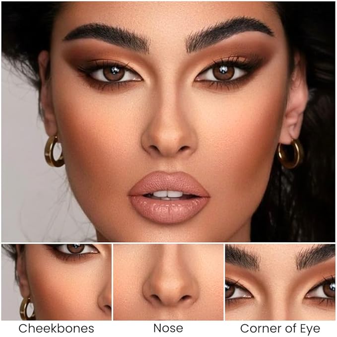 evpct 2in1 Face Shaping & Contouring Stick Cream Contour Concealer Bronzer Stick Makeup Kit for Beginner Face Highlighter Makeup Stick contorno maquillaje de maquillaje profesional,ORIGINAL Universal-Velvo Beauty