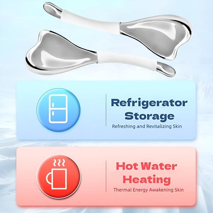 Ice Globes for Face & Eyes, Unbreakable Stainless Steel Cryo Massagers for Skincare Routines, Multifunctional Cold Roller Cooling Globes for Puffiness, Sagging Skin, Fine Lines, and Facial Relaxation-Velvo Beauty