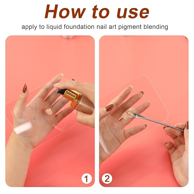 2PCS Acrylic Cosmetic Palette with 2PCS Spatula Tool,Makeup Palette Mixing Tray Apply for Foundation Eye Shadow Lipsticks Nail Art Professional Pigment Blending-Velvo Beauty
