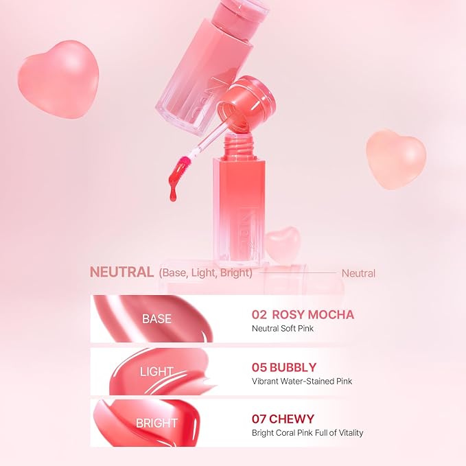2aN Glaze Bouncing Tint – Lightweight, Moisturizing Lip Tint with High-Shine Finish, Smooth, Light Plumping, Comfortable Wear, Korean Makeup (Bubbly, 0.16 oz)-Velvo Beauty