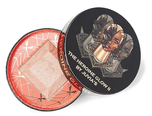Juvia's Place Highlighter Heroine Glow II - Highlighter Powder, Baked Highlighter, Shimmer Highlighter Makeup, Long-Wearing & Illuminating Cheek Highlighter - Suitable for all skin tones-Velvo Beauty