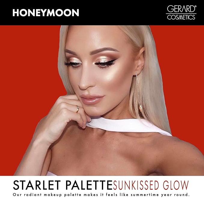 Blush and Bronzer Palette (Honeymoon) by Gerard Cosmetics | Vegan Powder Contour and Blush Makeup Palette | Professional Pigmented Formula | Cruelty Free and Made in the USA-Velvo Beauty