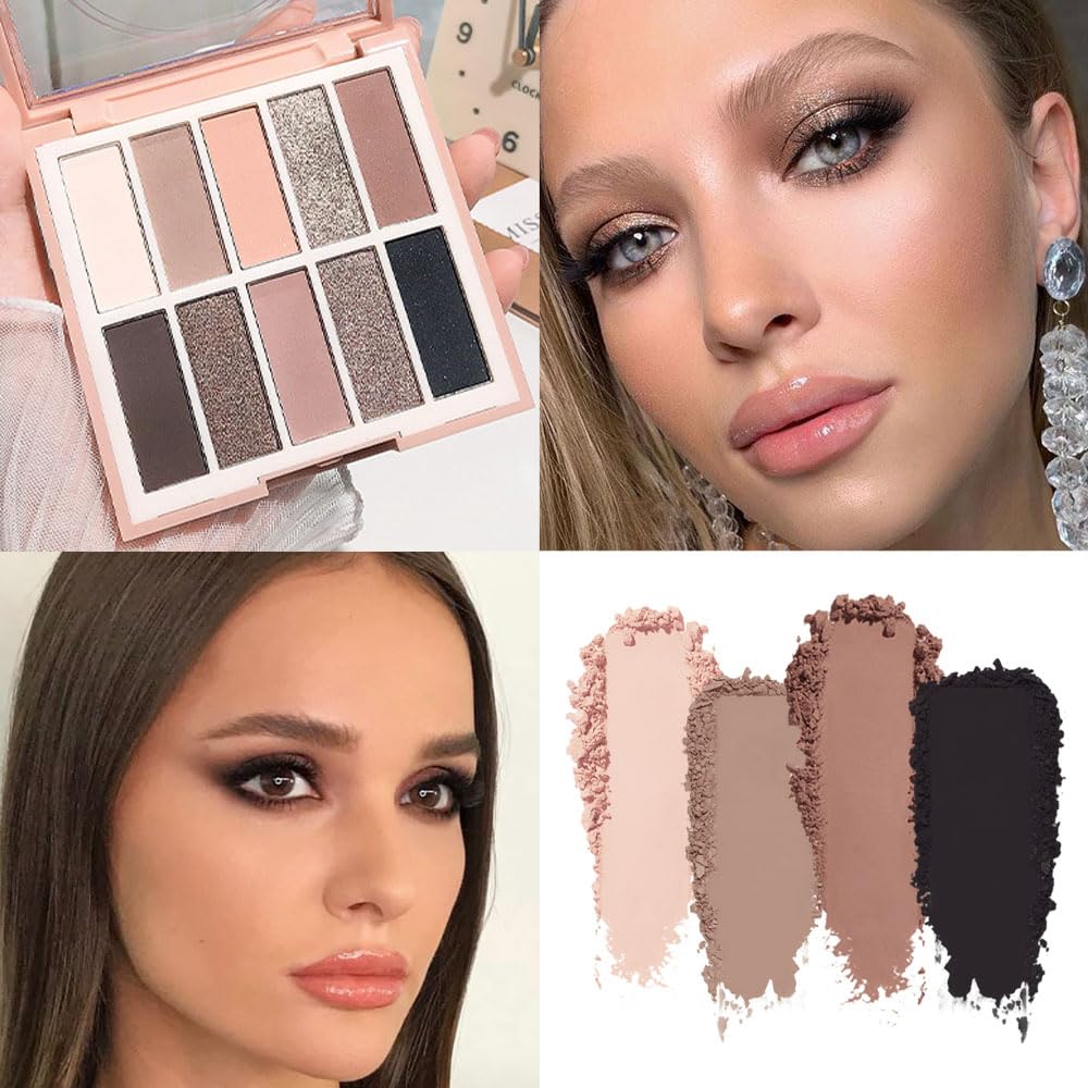 Neutral Nude Eye Shadow Palette,Matte Brown Bronze Naked Cream Eyeshadow Palette,Make Up Pallets for Women Natural Eyeshadows for Eyes Long Lasting Naturing-Looking-Velvo Beauty